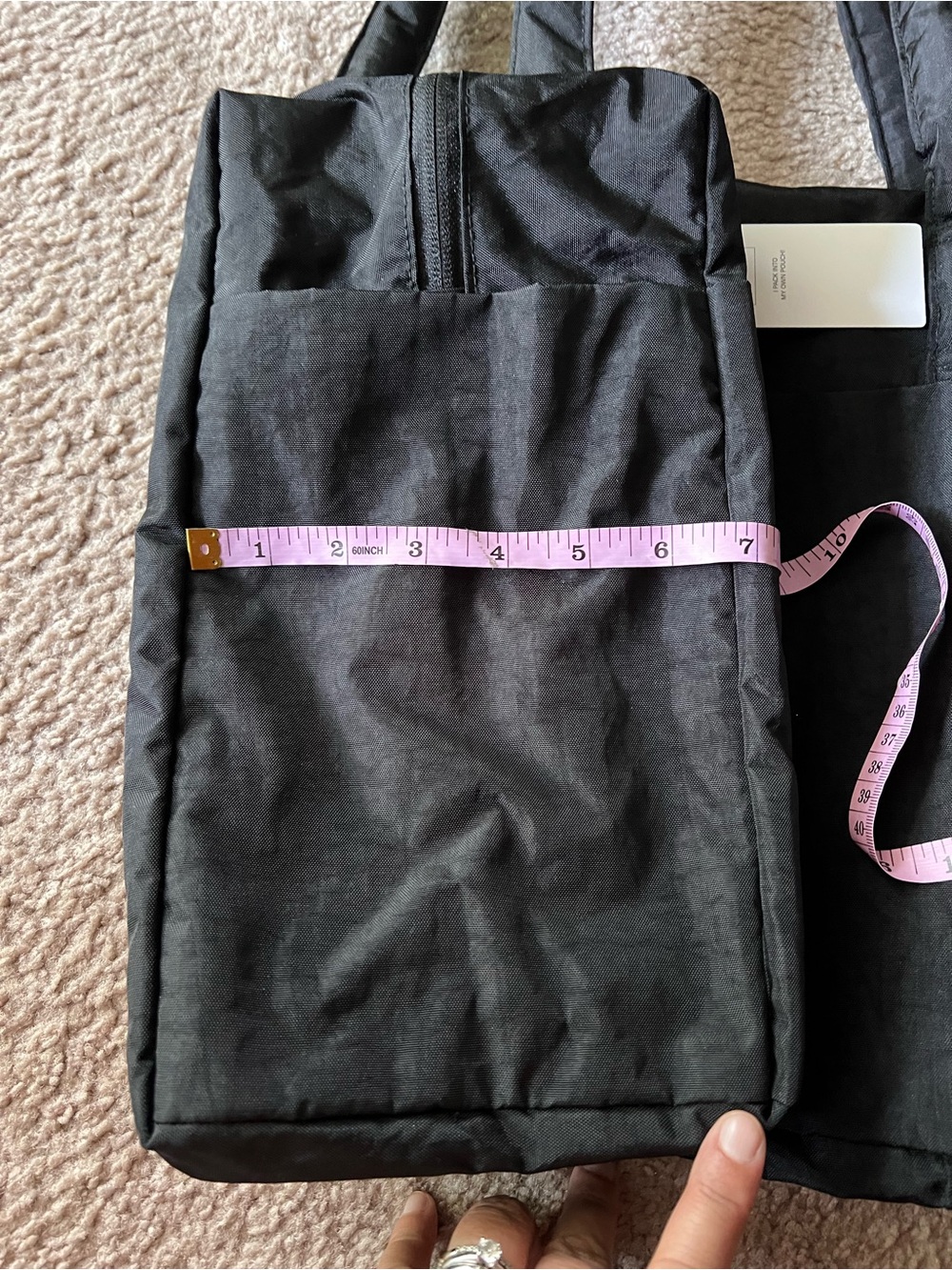 NWT BAGGU Black Small Cloud Carry-On with Detachable Interior Zip Pouch - Picture 14 of 15